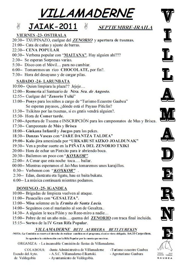 programa fiestas 2011